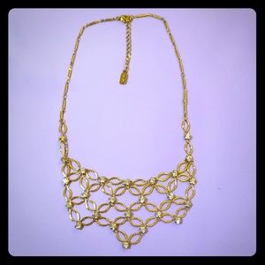New! Vintage Gold Rhinestones Necklace